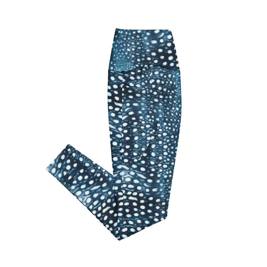 Whale Shark Mosaic Eco Swim Leggings With Pockets - Salinity Swimwear