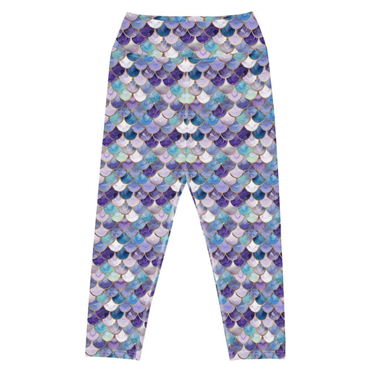 Salinity Swimwear Amethyst Ocean Mermaid Capri Swim Leggings Capri Leggings