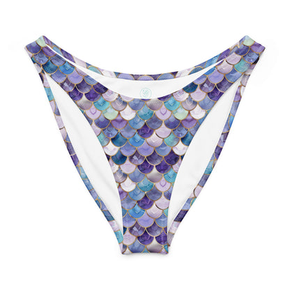 Salinity Swimwear Amethyst Ocean Mermaid Eco High - Leg Cheeky Bikini Bottom Bikini Bottom