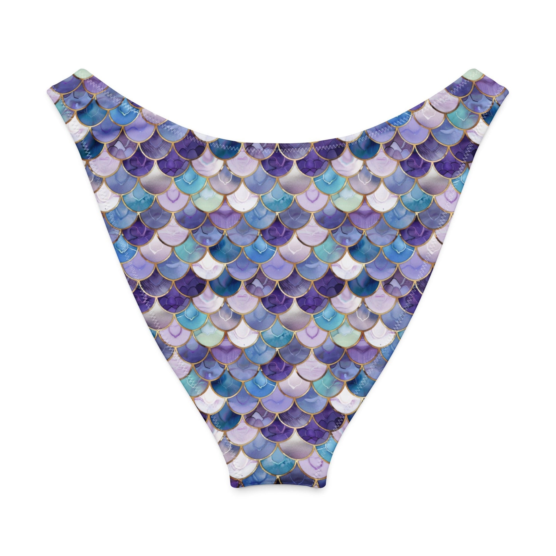 Salinity Swimwear Amethyst Ocean Mermaid Eco High - Leg Cheeky Bikini Bottom Bikini Bottom