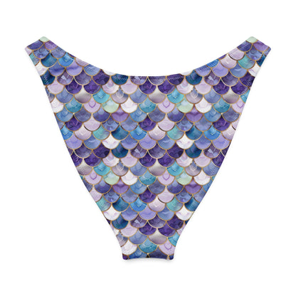 Salinity Swimwear Amethyst Ocean Mermaid Eco High - Leg Cheeky Bikini Bottom Bikini Bottom