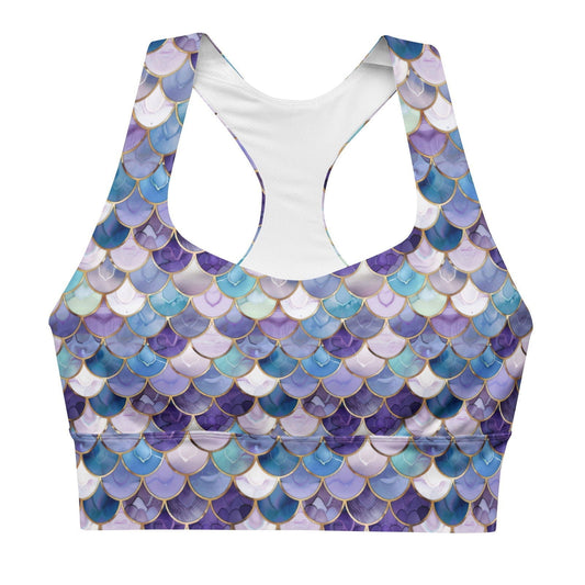 Salinity Swimwear Amethyst Ocean Mermaid Eco Sports Bra Top Sports Top