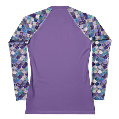 Salinity Swimwear Amethyst Ocean Mermaid Women's Rash Guard Solid Rash Guard