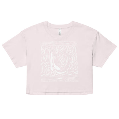 Salinity Swimwear Block Print Whale Women’s Crop Top T-Shirt