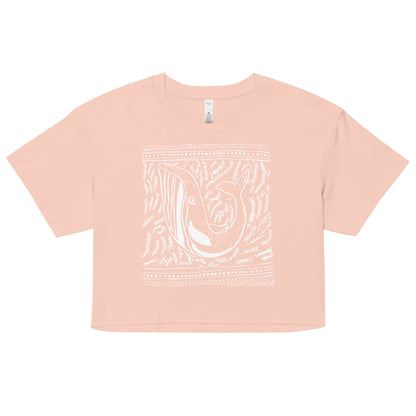 Salinity Swimwear Block Print Whale Women’s Crop Top T-Shirt