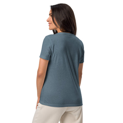 Salinity Swimwear Block Print Whale Women’s V - neck T-Shirt T-Shirt