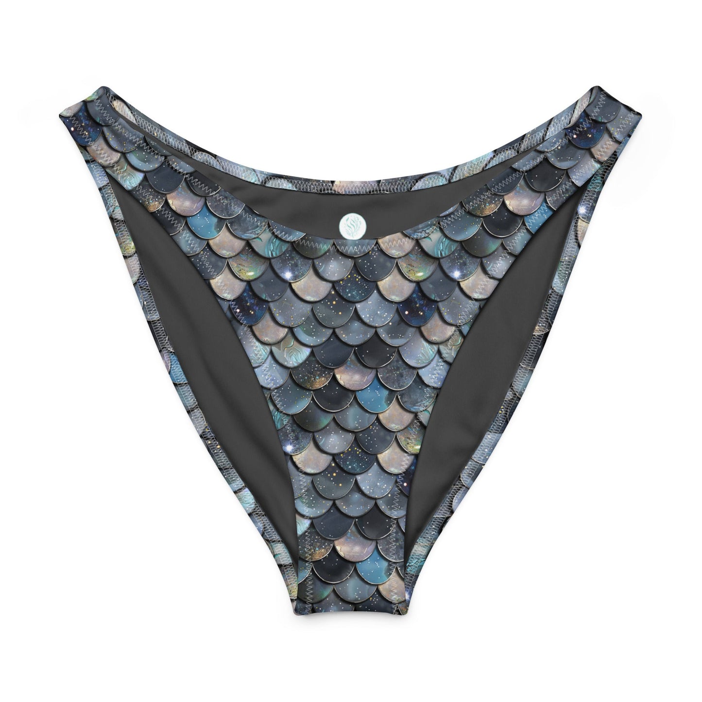 Salinity Swimwear Blue Lagoon Mermaid Eco High - Leg Cheeky Bikini Bottom Bikini Bottom