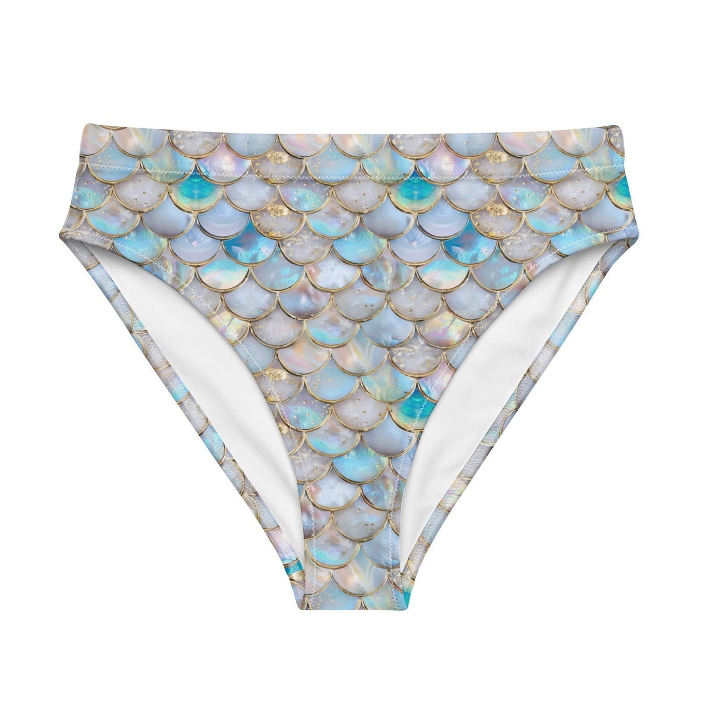 Salinity Swimwear Blue Lagoon Mermaid Eco High - Waisted Bikini Bottom Bikini Bottom
