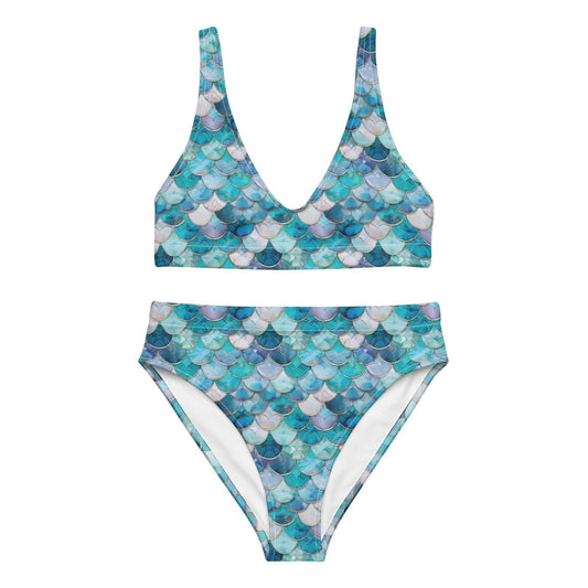 Salinity Swimwear Blue Lagoon Mermaid Eco High - Waisted Bikini Set Bikini Set