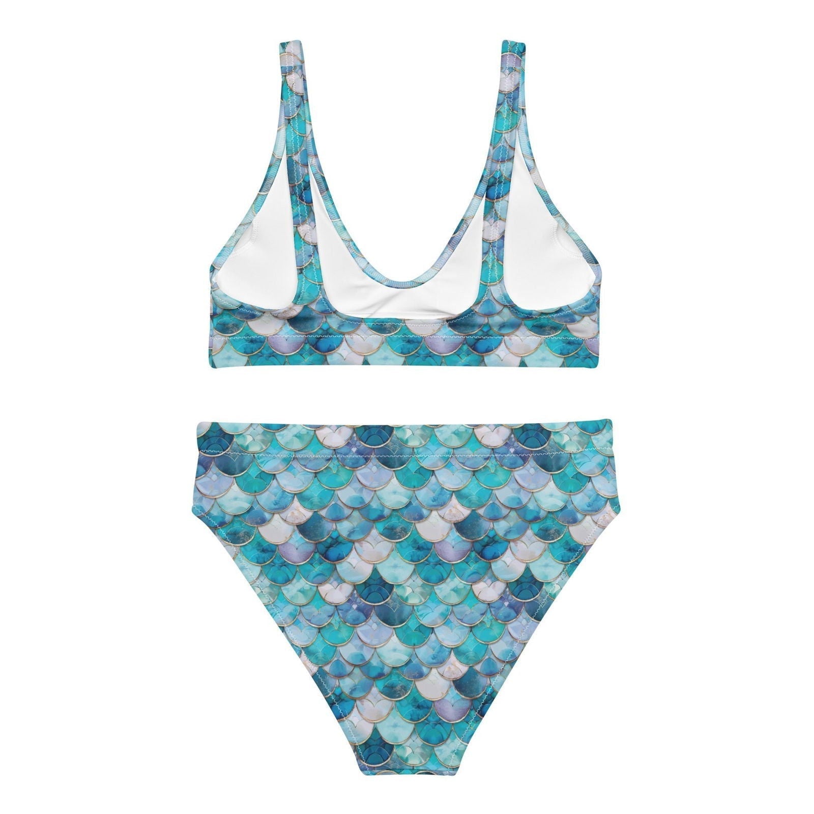 Salinity Swimwear Blue Lagoon Mermaid Eco High - Waisted Bikini Set Bikini Set