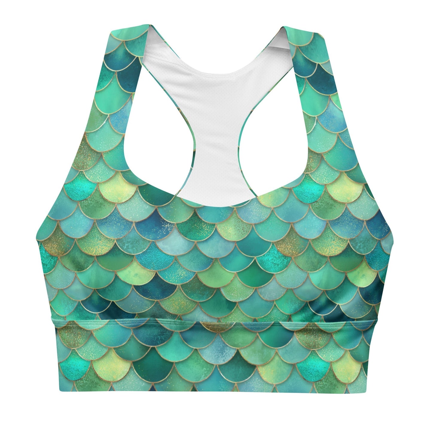 Salinity Swimwear Blue Lagoon Mermaid Eco Sports Bra Top Sports Top