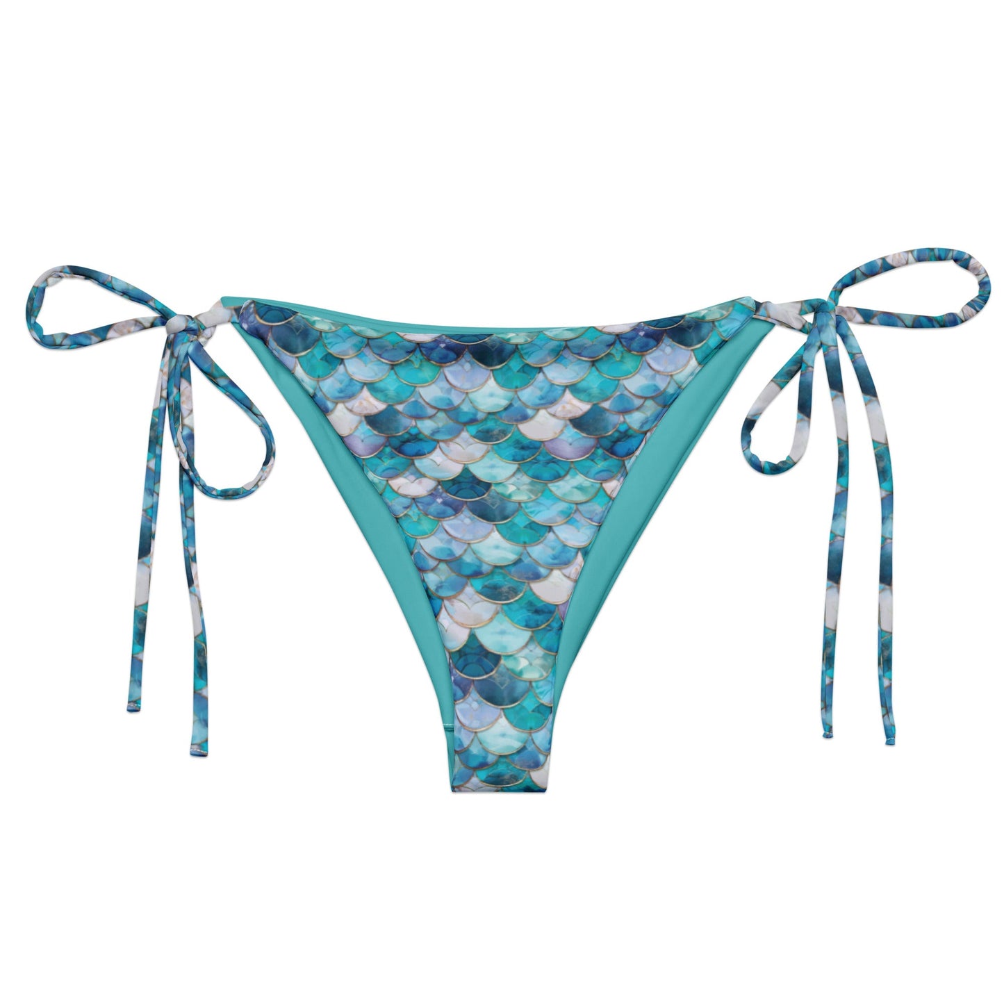 Salinity Swimwear Blue Lagoon Mermaid Eco String Bikini Bottom Bikini Bottom