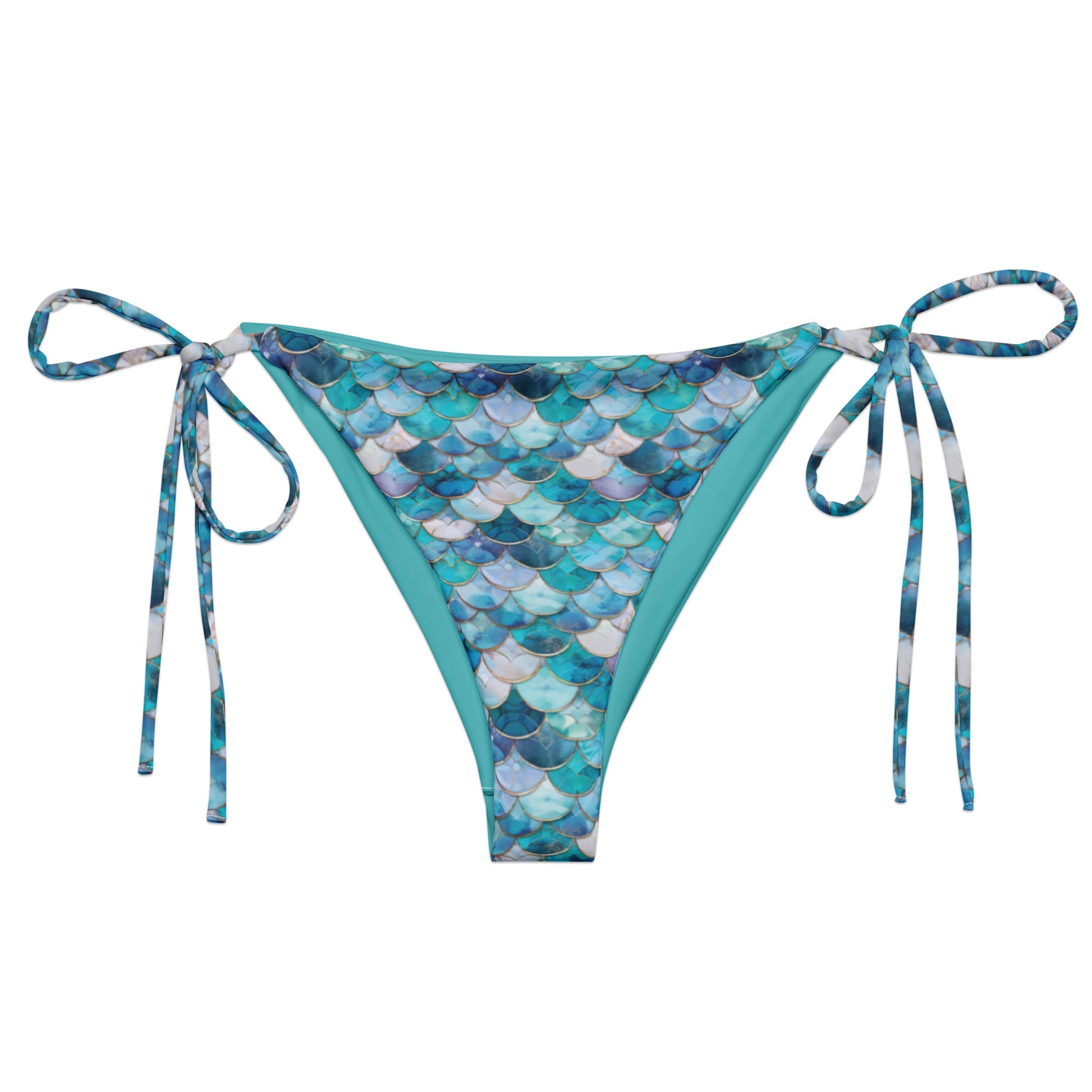 Salinity Swimwear Blue Lagoon Mermaid Eco String Bikini Bottom Bikini Bottom