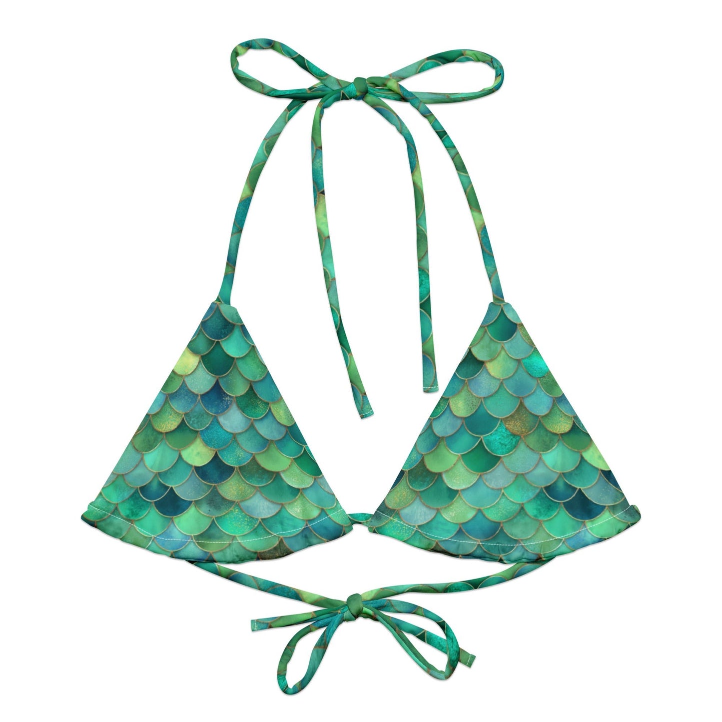 Salinity Swimwear Blue Lagoon Mermaid Eco String Bikini Top Bikini Top