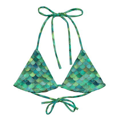 Salinity Swimwear Blue Lagoon Mermaid Eco String Bikini Top Bikini Top