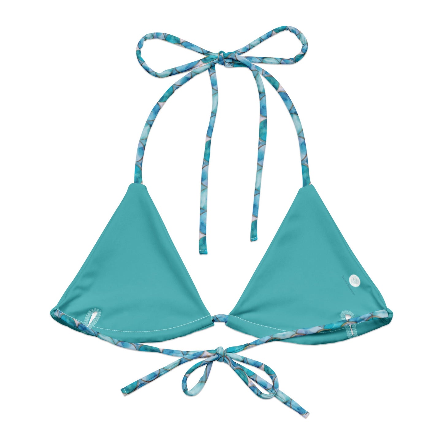 Salinity Swimwear Blue Lagoon Mermaid Eco String Bikini Top Bikini Top