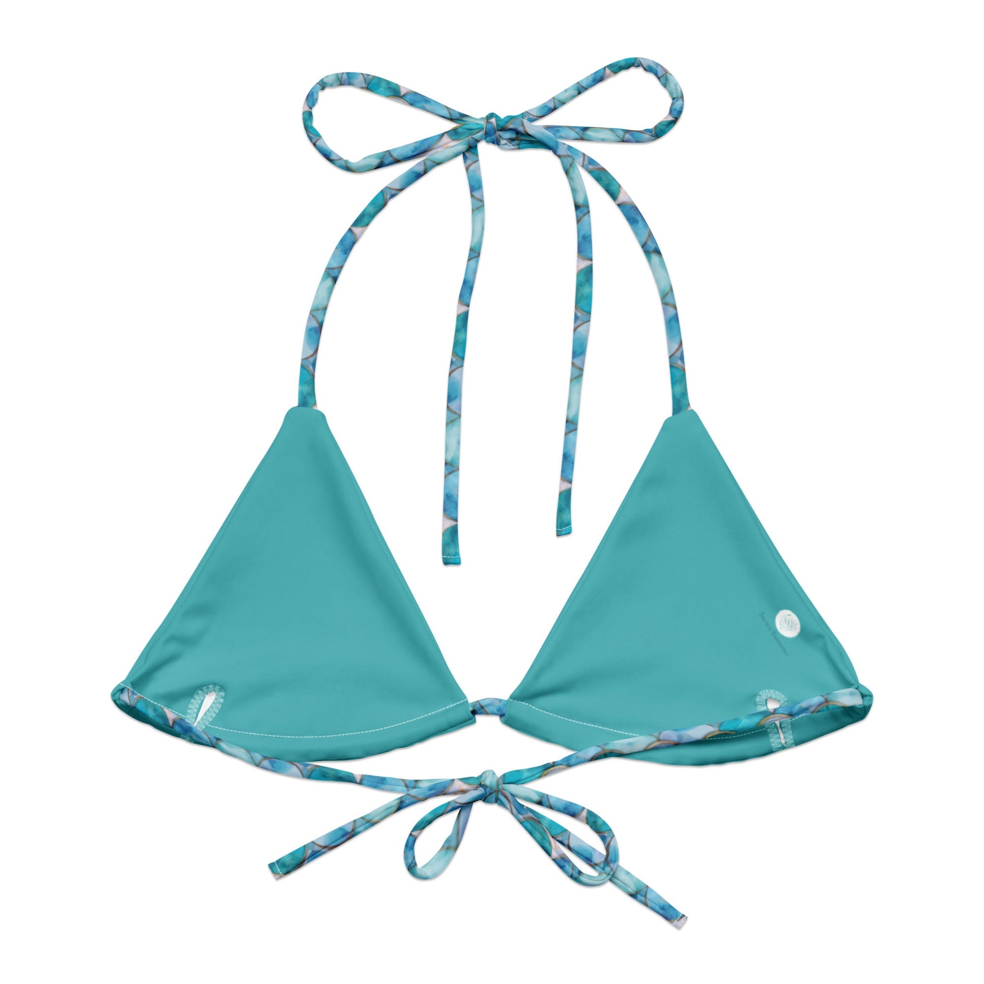 Salinity Swimwear Blue Lagoon Mermaid Eco String Bikini Top Bikini Top