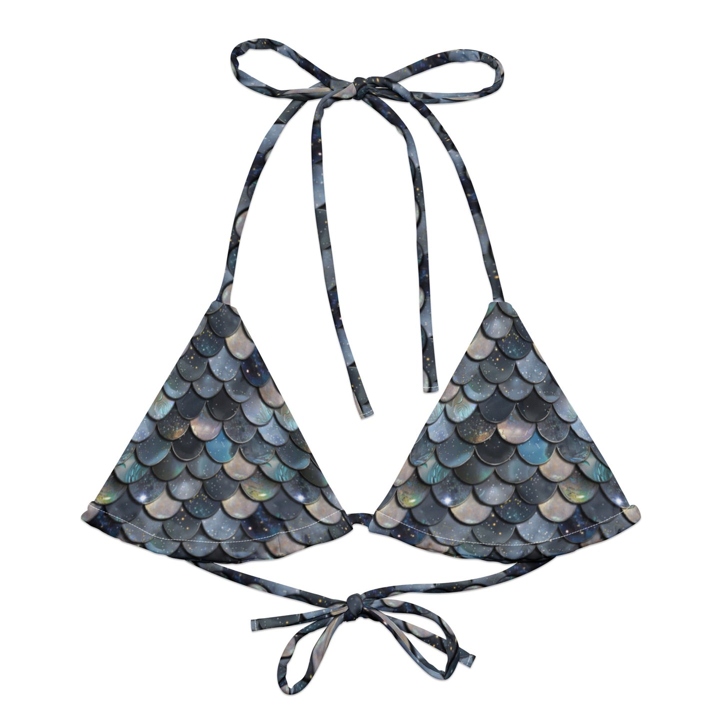 Salinity Swimwear Blue Lagoon Mermaid Eco String Bikini Top Bikini Top