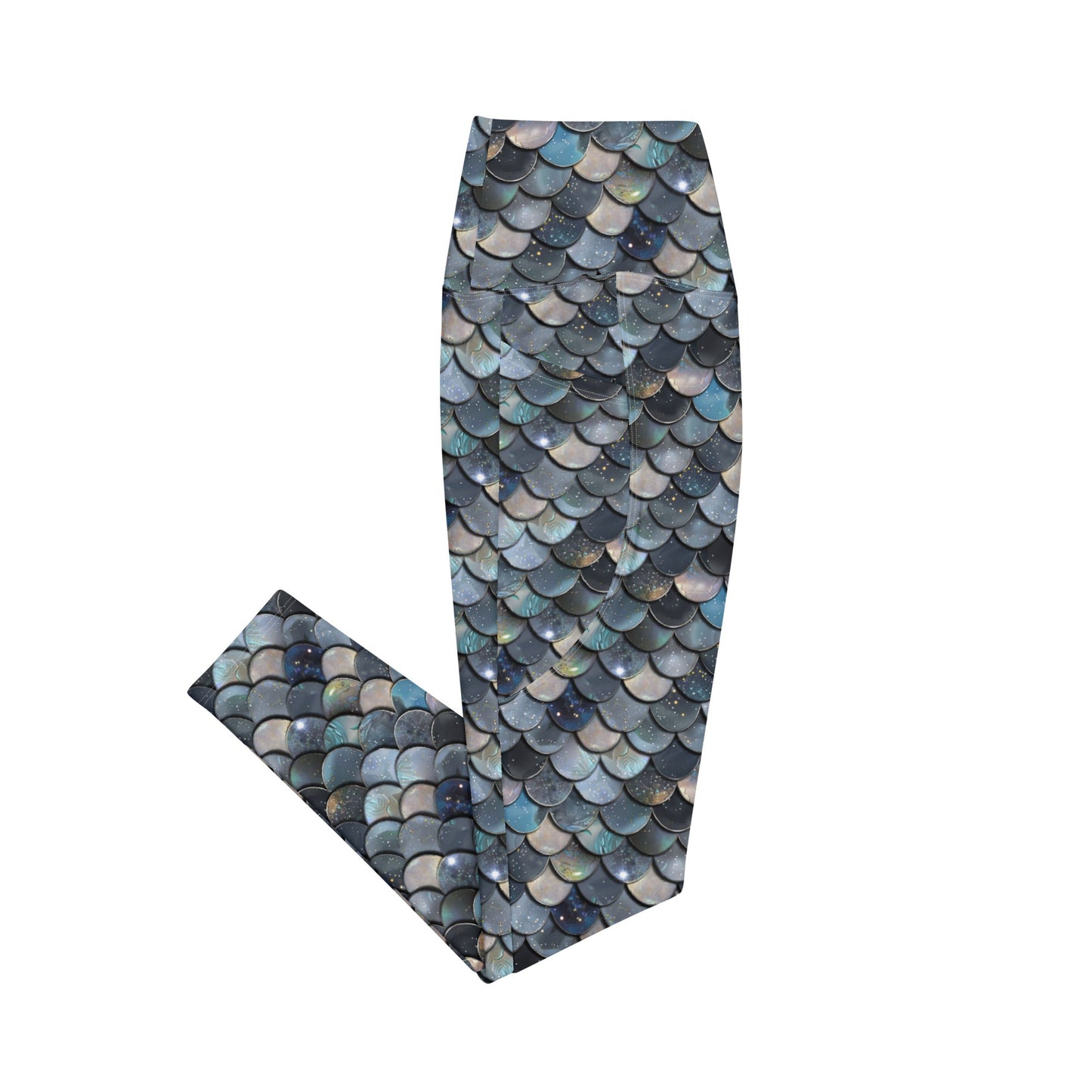 Salinity Swimwear Blue Lagoon Mermaid Eco Swim Leggings With Pockets Leggings