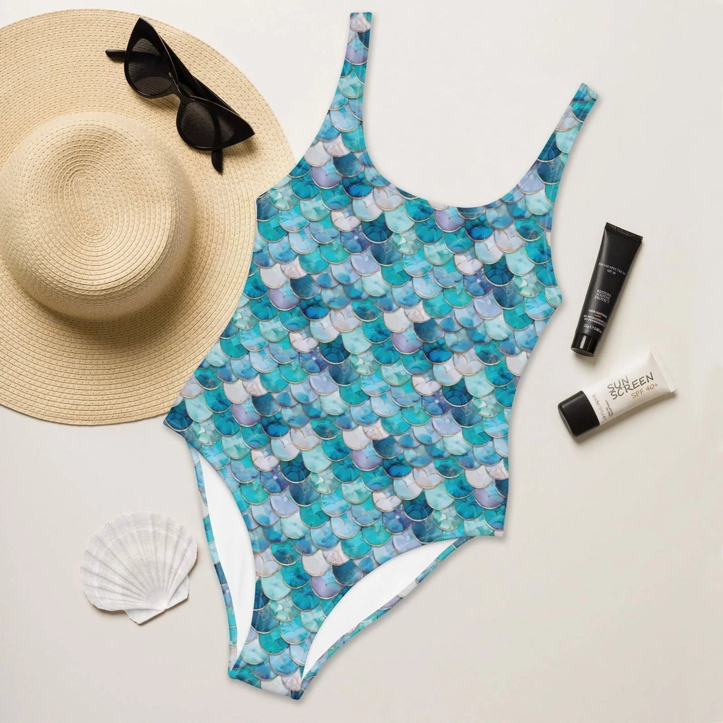 Blue Lagoon Mermaid One-Piece Swimsuit - Salinity Swimwear