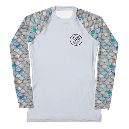 Salinity Swimwear Blue Lagoon Mermaid Women's Rash Guard Solid Rash Guard