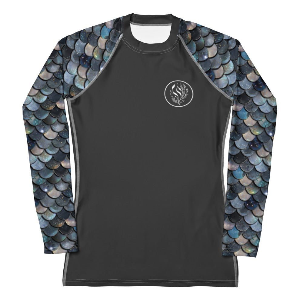 Salinity Swimwear Blue Lagoon Mermaid Women's Rash Guard Solid Rash Guard
