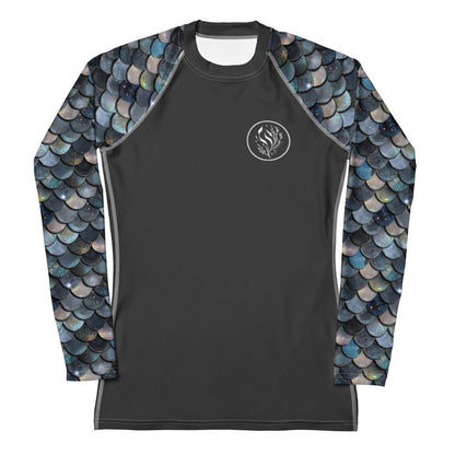 Salinity Swimwear Blue Lagoon Mermaid Women's Rash Guard Solid Rash Guard