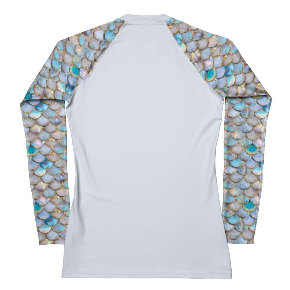 Salinity Swimwear Blue Lagoon Mermaid Women's Rash Guard Solid Rash Guard