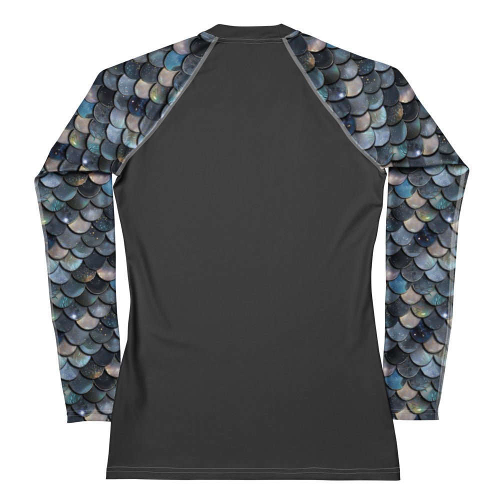 Salinity Swimwear Blue Lagoon Mermaid Women's Rash Guard Solid Rash Guard