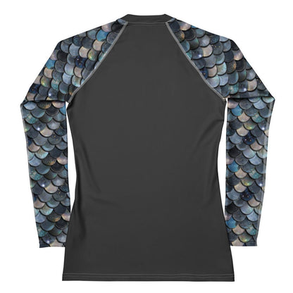 Salinity Swimwear Blue Lagoon Mermaid Women's Rash Guard Solid Rash Guard