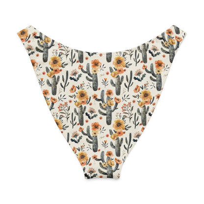 Salinity Swimwear Cactus Sunflower Eco High - Leg Cheeky Bikini Bottom Bikini Bottom