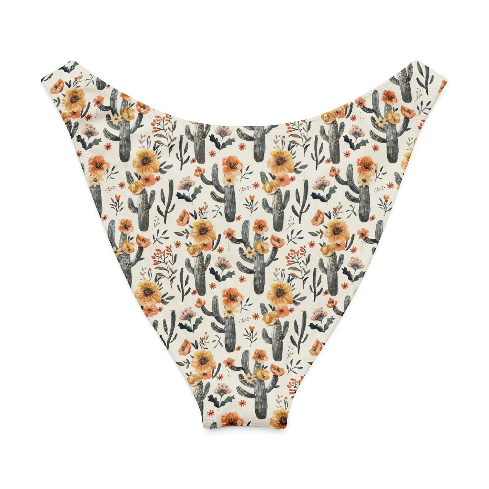 Salinity Swimwear Cactus Sunflower Eco High - Leg Cheeky Bikini Bottom Bikini Bottom