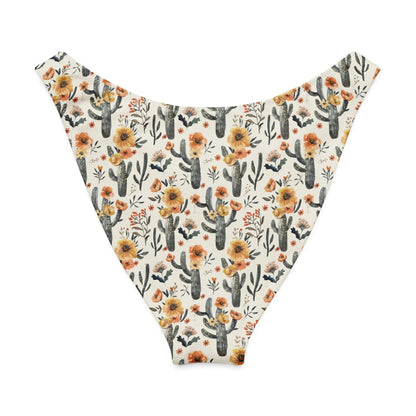 Salinity Swimwear Cactus Sunflower Eco High - Leg Cheeky Bikini Bottom Bikini Bottom