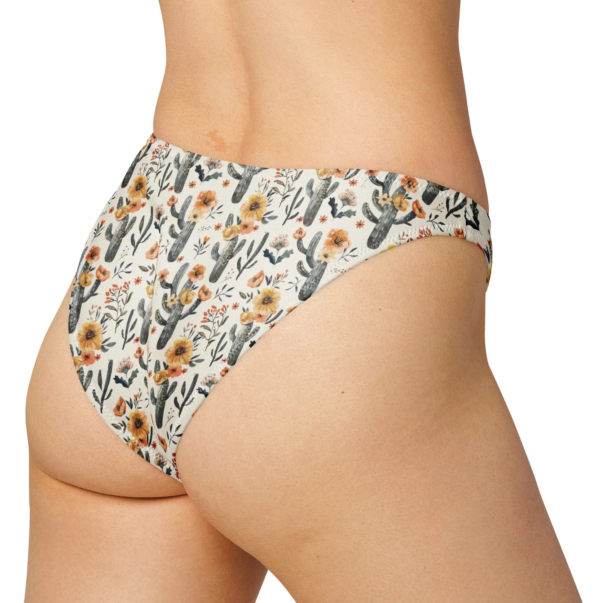 Salinity Swimwear Cactus Sunflower Eco High - Leg Cheeky Bikini Bottom Bikini Bottom