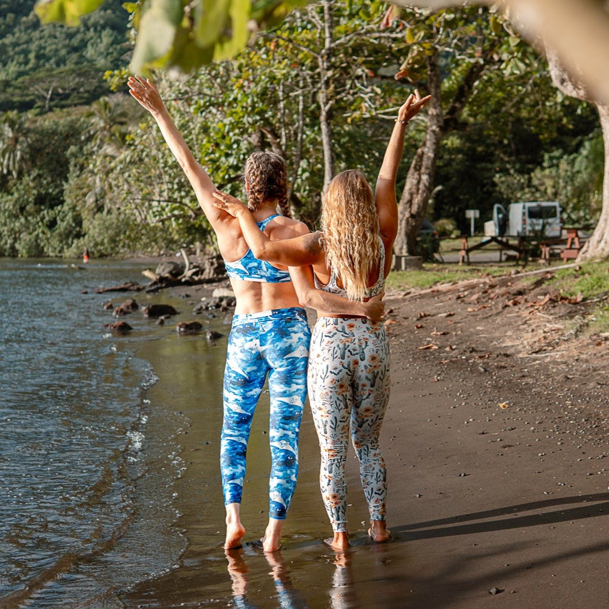 Cactus Sunflower Eco Swim Leggings With Pockets - Salinity Swimwear
