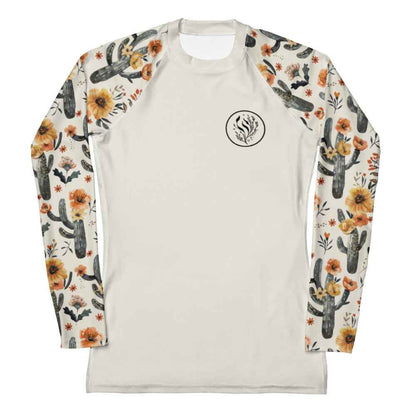 Salinity Swimwear Cactus Sunflower Women's Rash Guard Solid Rash Guard