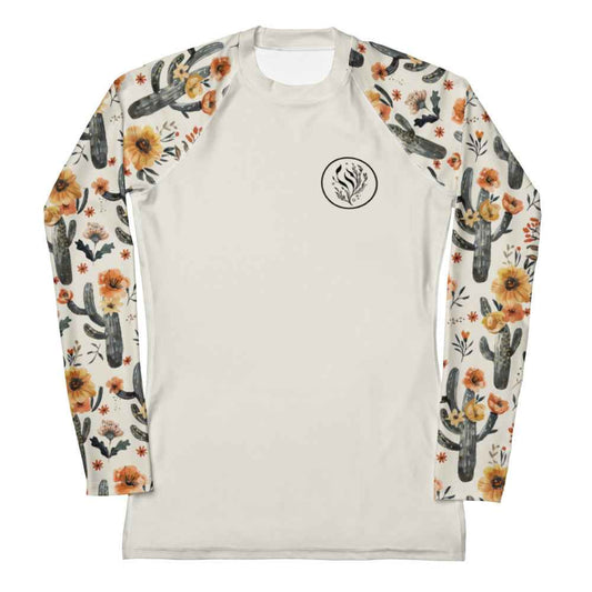 Salinity Swimwear Cactus Sunflower Women's Rash Guard Solid Rash Guard