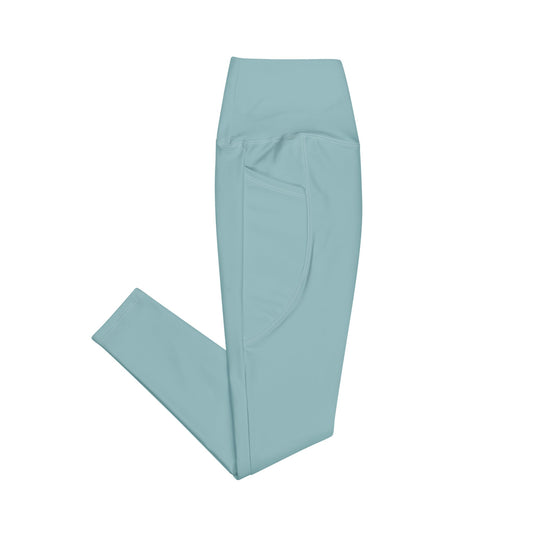 Salinity Swimwear Caribbean Blue Eco Swim Leggings With Pockets Leggings