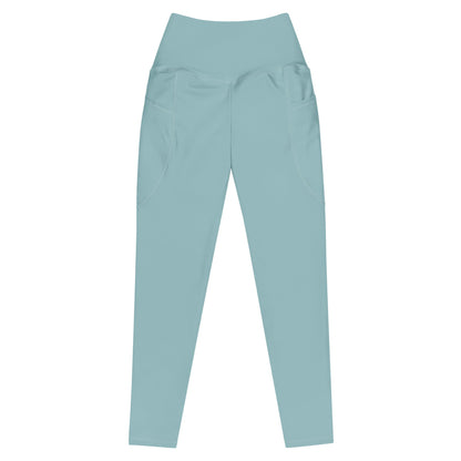 Salinity Swimwear Caribbean Blue Eco Swim Leggings With Pockets Leggings