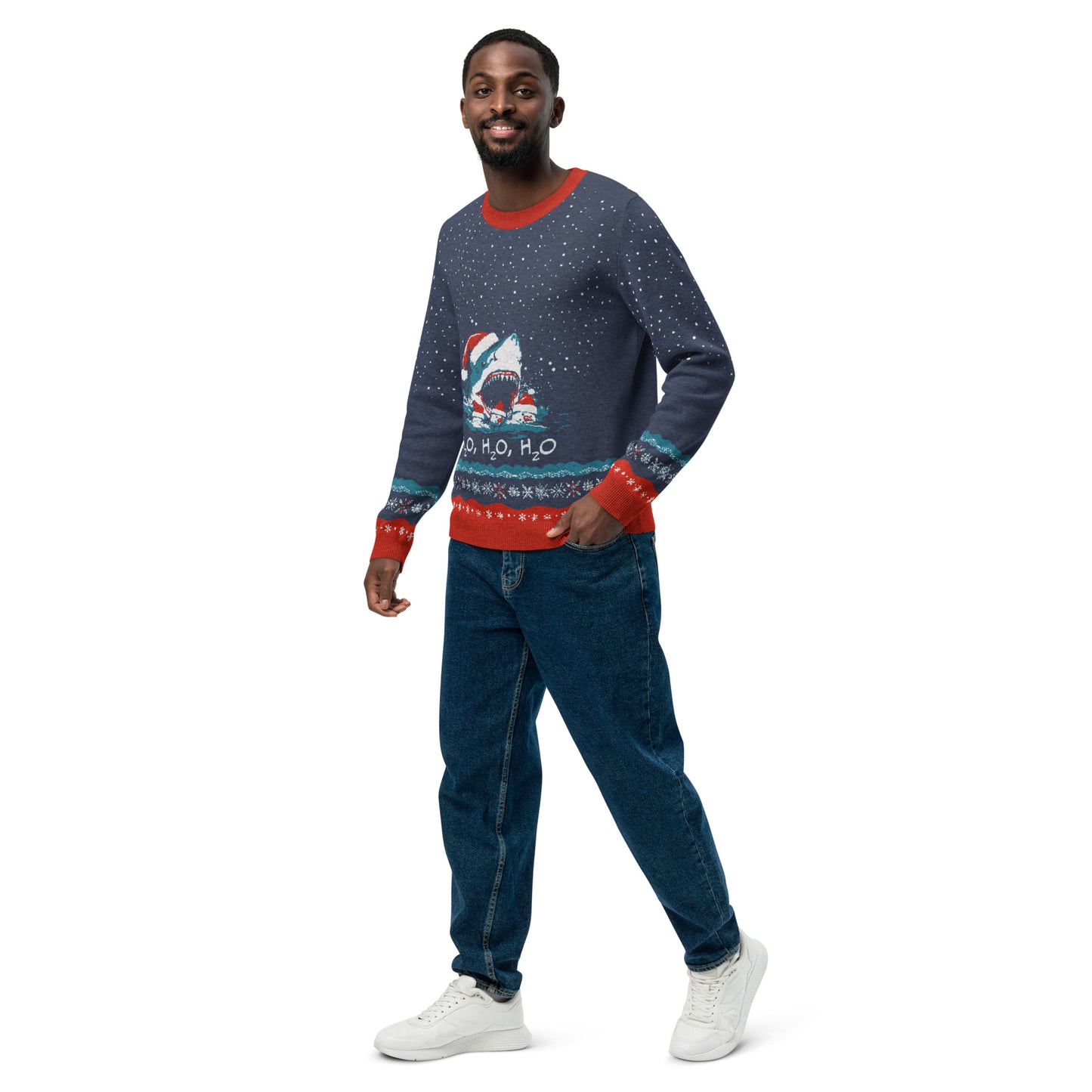 Extra-Soft Ugly Shark Attacks Christmas Sweater