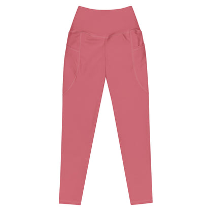 Salinity Swimwear Coral Pink Eco Swim Leggings With Pockets Leggings