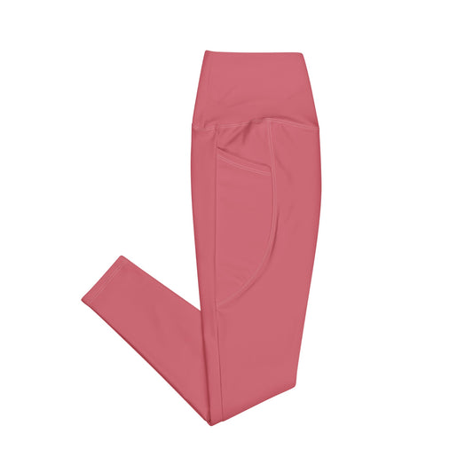 Salinity Swimwear Coral Pink Eco Swim Leggings With Pockets Leggings