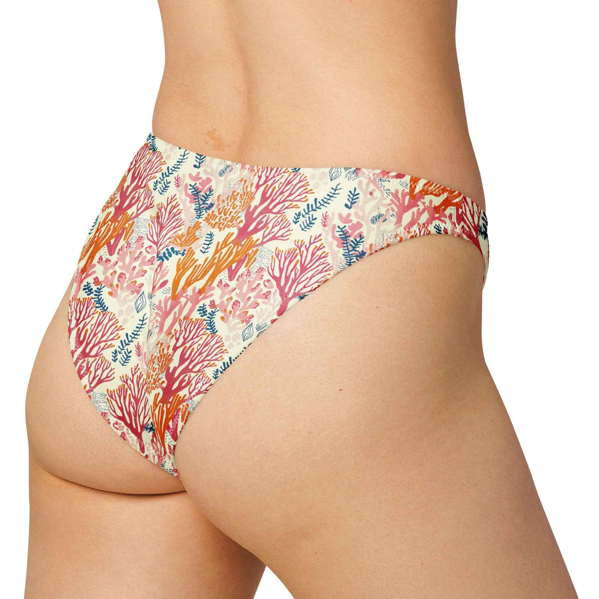 Salinity Swimwear Coral Reef Eco High - Leg Cheeky Bikini Bottom Bikini Bottom