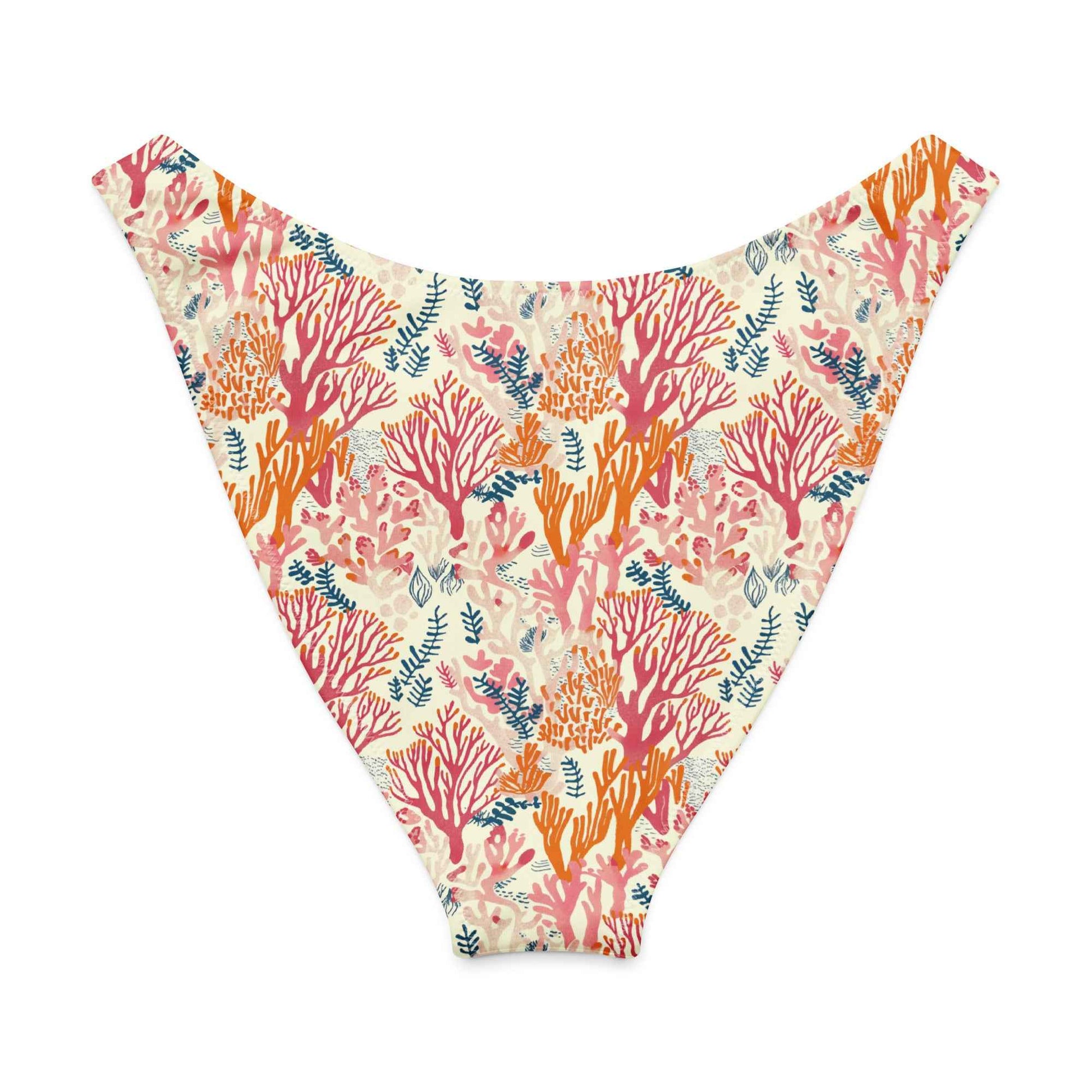 Salinity Swimwear Coral Reef Eco High - Leg Cheeky Bikini Bottom Bikini Bottom