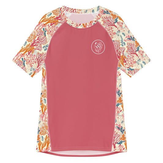 Salinity Swimwear Coral Reef Men’s Short Sleeve Swim Shirt Rash Guard