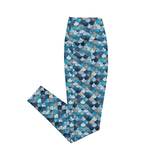 Deep Sea Sapphire Siren Eco Swim Leggings With Pockets - Salinity Swimwear