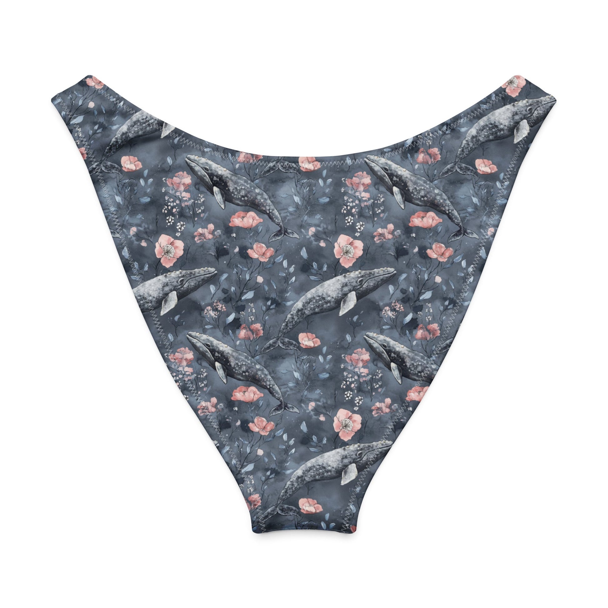 Salinity Swimwear Dusky Gray Whale Eco High - Leg Cheeky Bikini Bottom Bikini Bottom