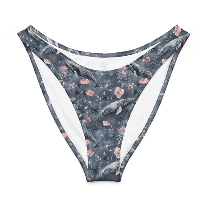 Salinity Swimwear Dusky Gray Whale Eco High - Leg Cheeky Bikini Bottom Bikini Bottom