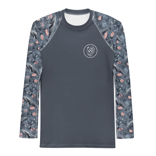 Salinity Swimwear Dusky Gray Whale Men's Rash Guard Rash Guard