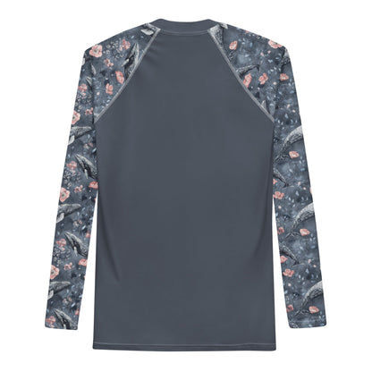 Dusky Gray Whale Men's Rash Guard - Salinity Swimwear